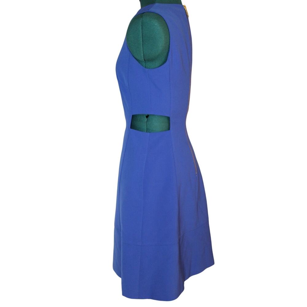 Ted Baker London Cobalt Blue Panache Cut Out Fit Flare Dress Size 1 US 4-6 - Picture 3 of 7